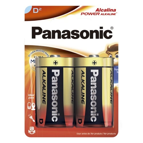 Pilas Alcalinas Panasonic Power Tamaño D (Grande)
