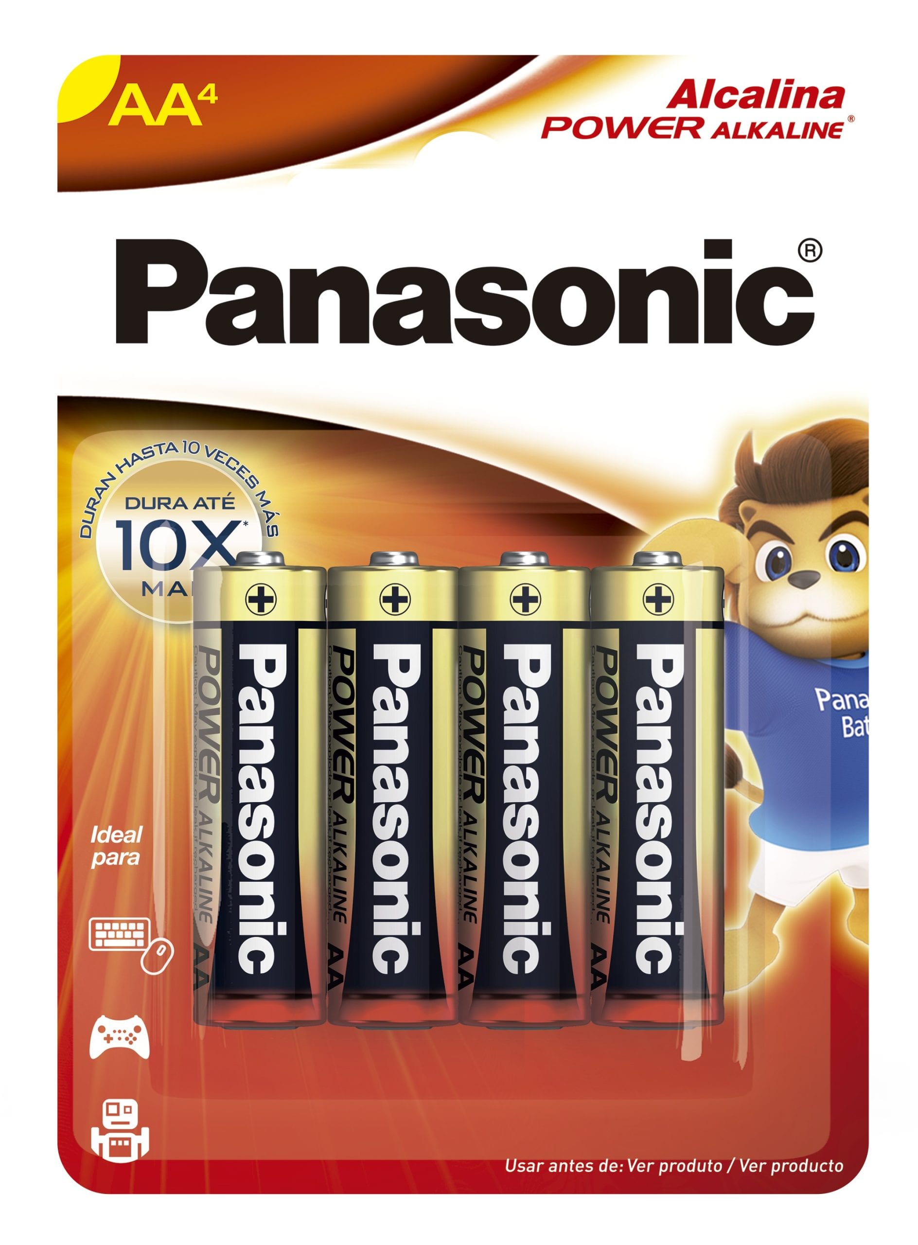 Pilas Alcalinas Panasonic Power AA LR6XAB (Pack x4)