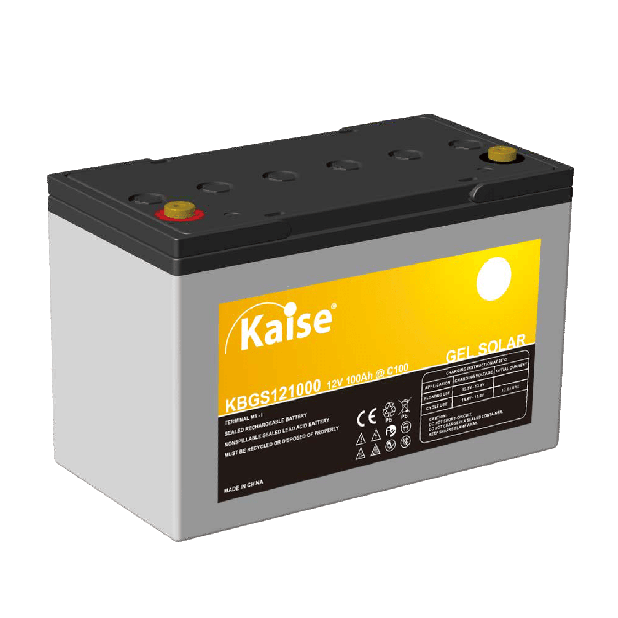 Batería GEL Ciclo Profundo 12V 100Ah Kaise KBG121000